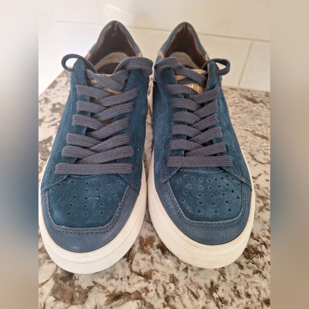 Miz Mooz Tristin Leather Suede Sneakers Womens Sz - 6.5 EU 37